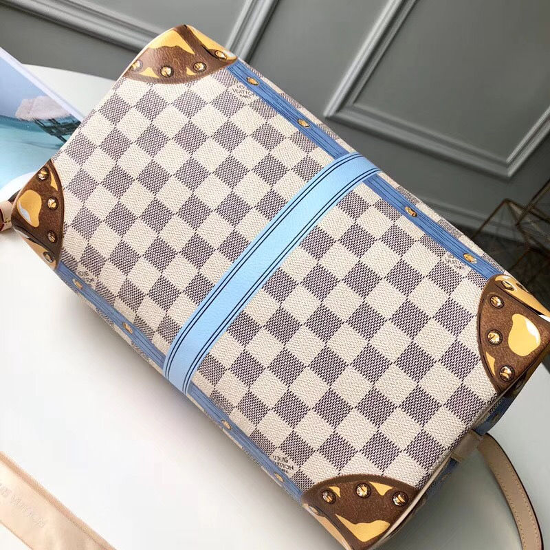 Thumbnail: LOUIS VUITTON Trunks Damier Azur Canvas speedy 30 Bag