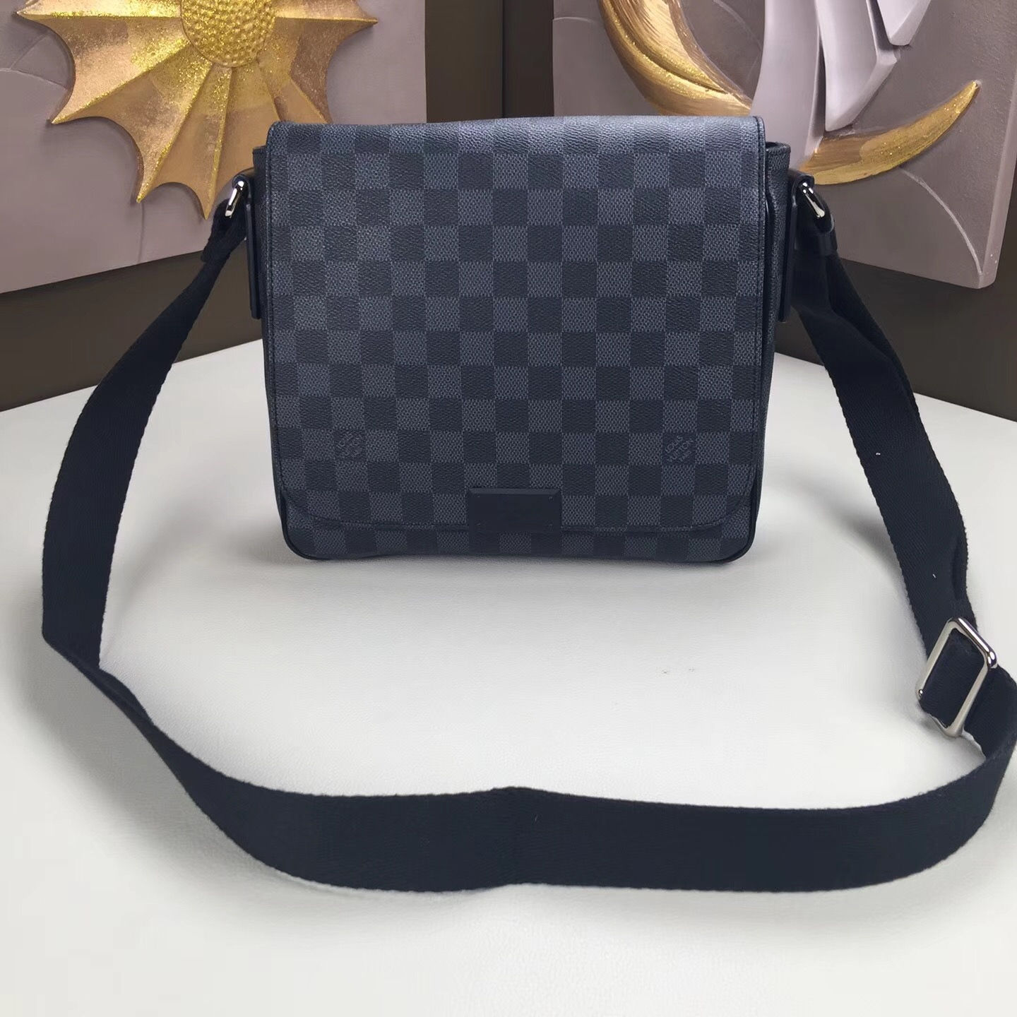 LOUIS VUITTON Damier Graphite District PM