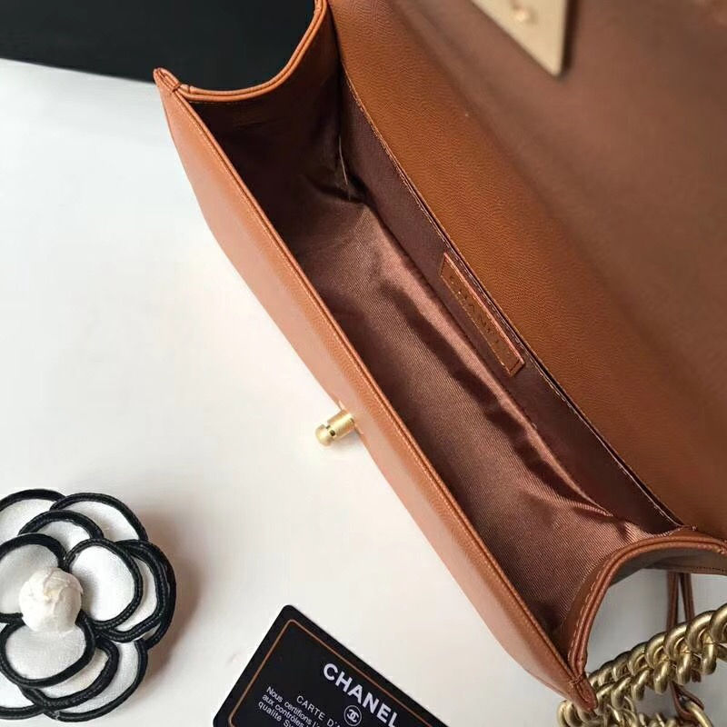 Thumbnail: CHANEL Le Boy Flap Calfskin Leather Bag