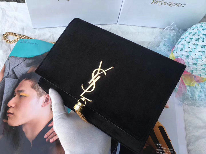 Thumbnail: YSL Strap Classic Suede Leather Bag