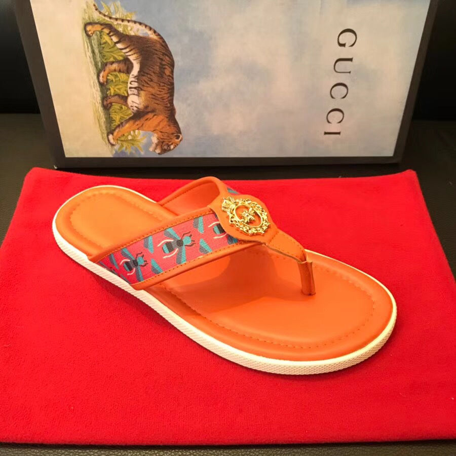 Thumbnail: GUCCI Leather Slippers