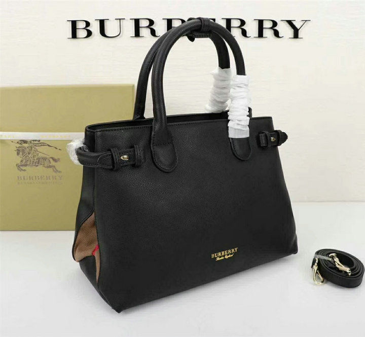 Thumbnail: BURBERRY Banner Leather House Check Bag