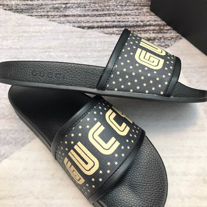 Thumbnail: GUCCI Leather Slippers