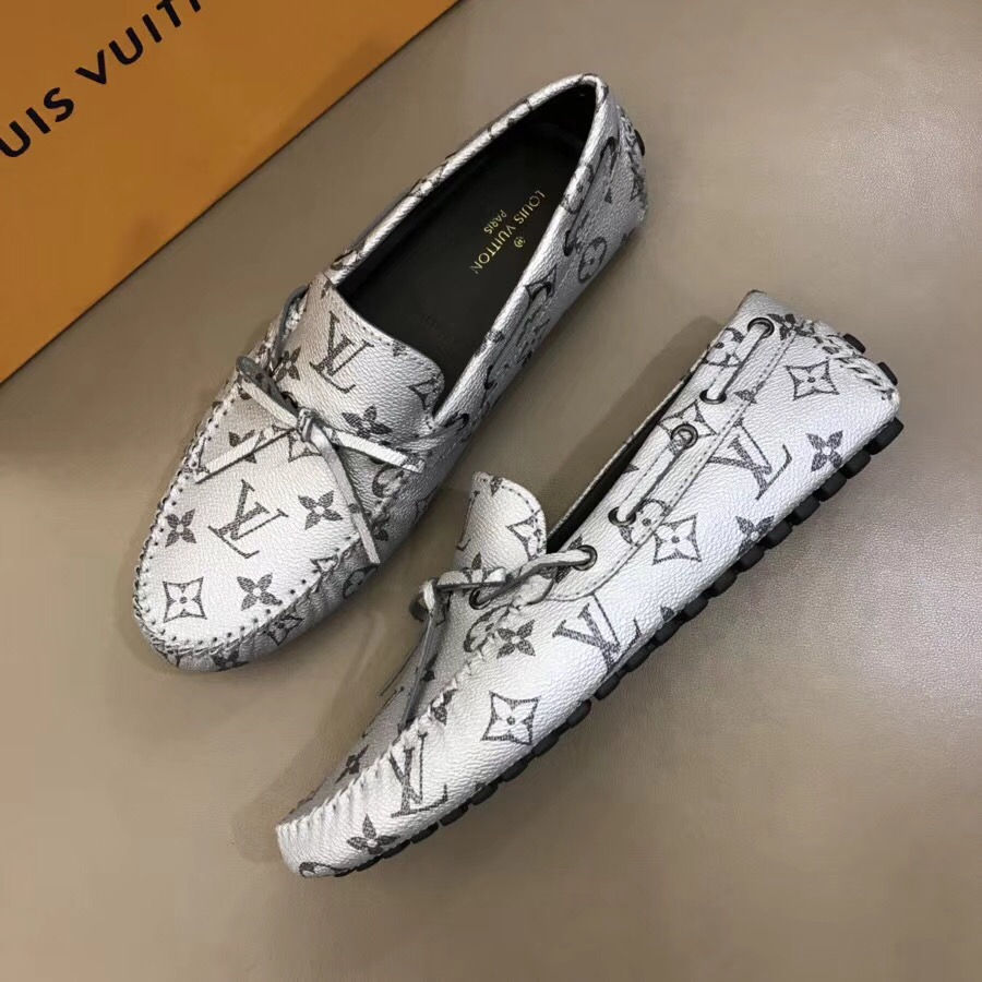 LOUIS VUITTON Monogram Canvas Leather Shoes