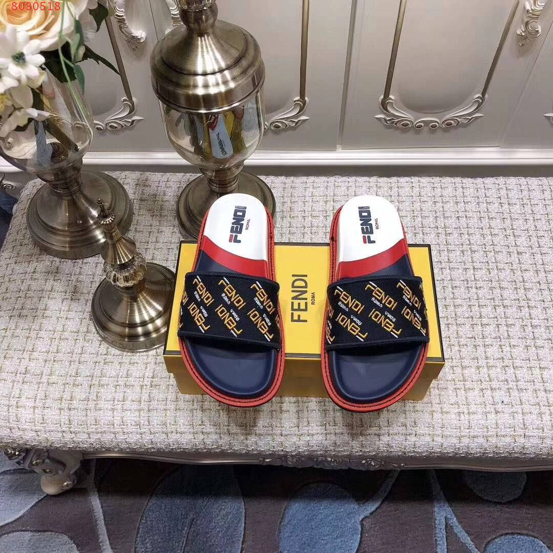 FENDI Leather Slippers