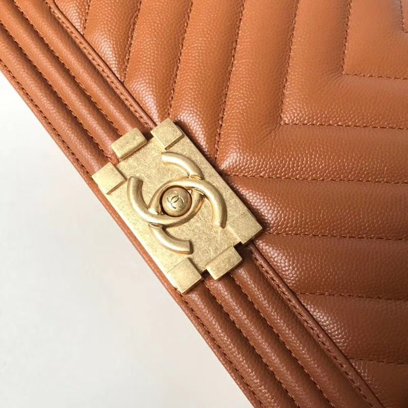 Thumbnail: CHANEL Le Boy Flap Calfskin Leather Bag