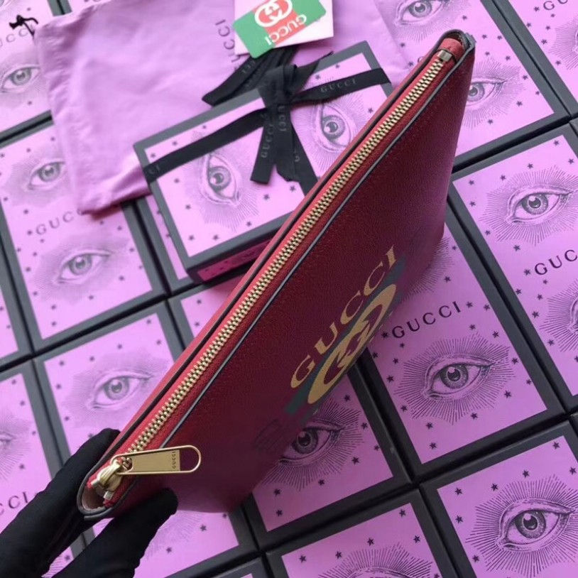 Thumbnail: GUCCI Print Portfolio Leather Wallet