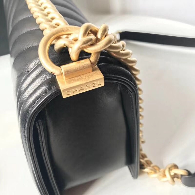 Thumbnail: CHANEL Le Boy Flap Calfskin Leather Bag