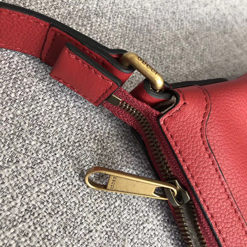Thumbnail: GUCCI GG Half-Moon Hobo Leather Bag