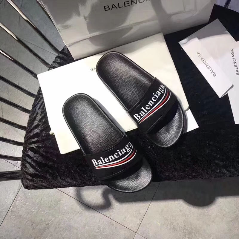 Thumbnail: BALENCIAGA Leather Slippers