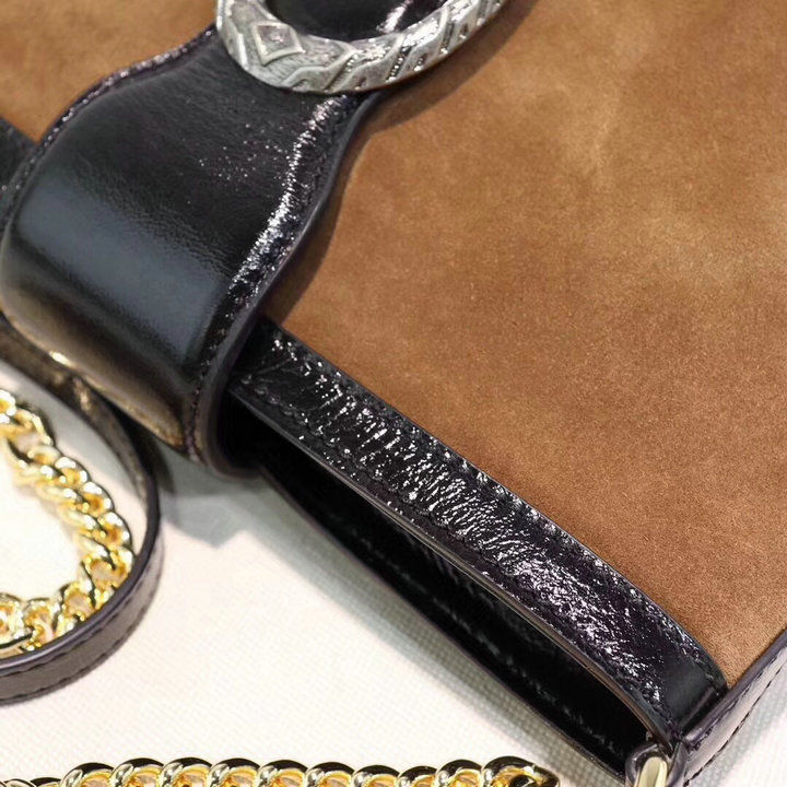 Thumbnail: GUCCI Marmont Supreme Suede Leather Bag