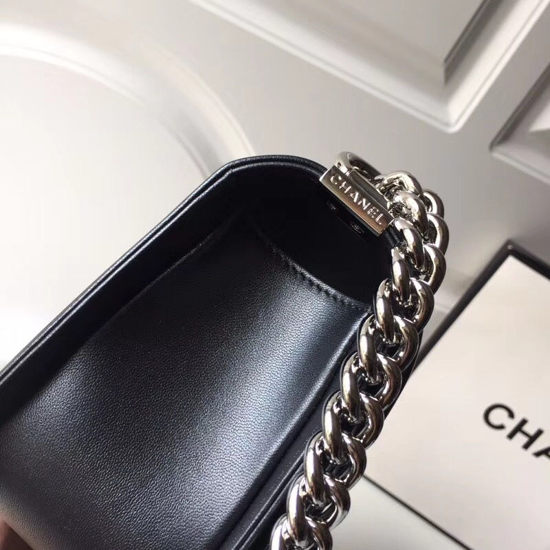 Thumbnail: CHANEL Le Boy Flap Calfskin Leather Bag
