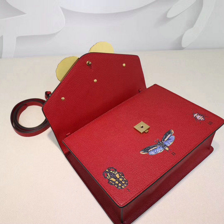 Thumbnail: GUCCI Butterfly Supreme Leather Bag