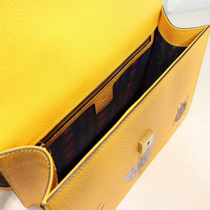 Thumbnail: GUCCI Butterfly Supreme Leather Bag