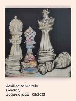 Tela - aquarelas e gesso - jogue o jogo