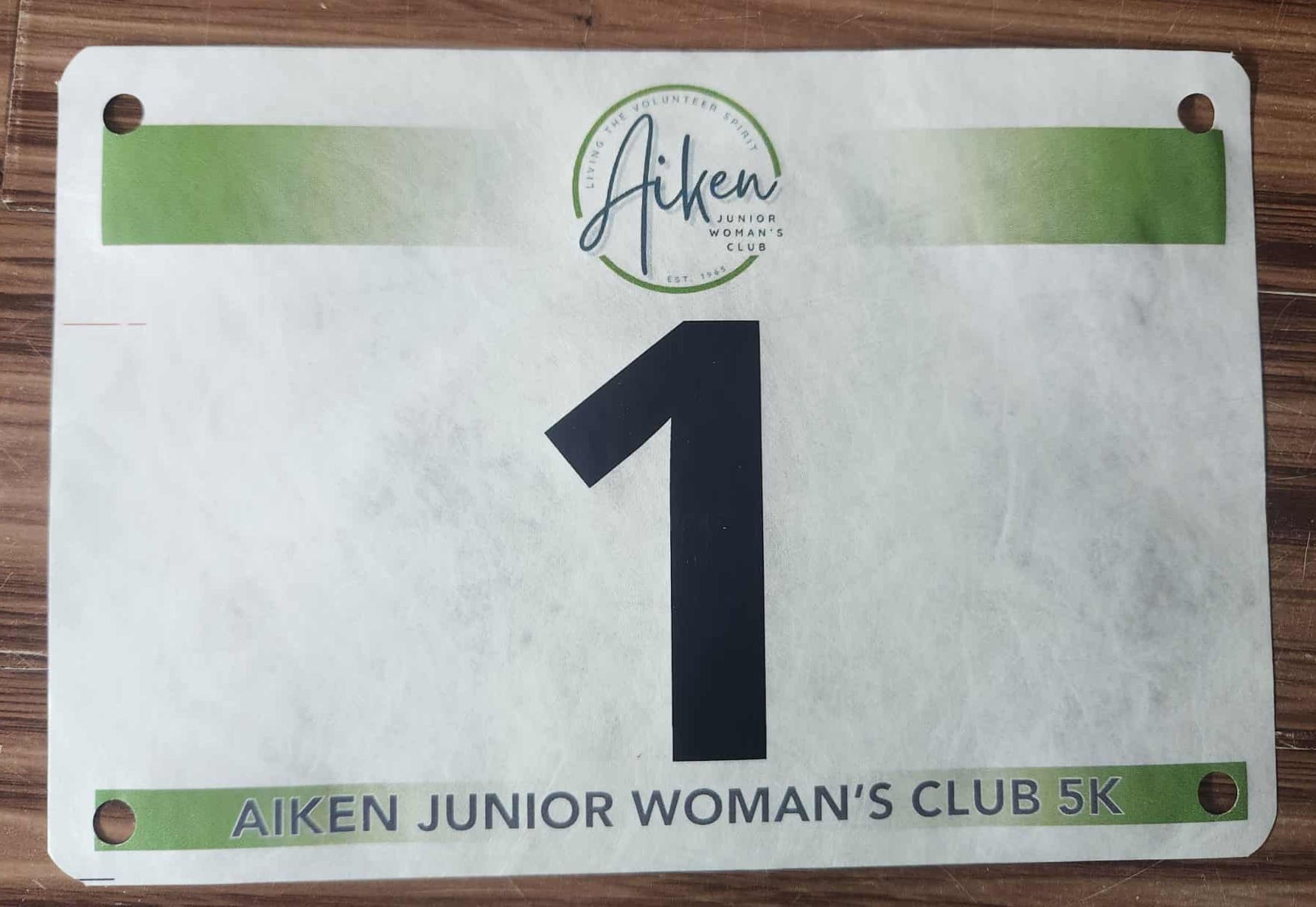 5k Race Bib