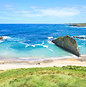 Playa de Serantes, playa tranquila y poco masificada ideal para familias con niños.