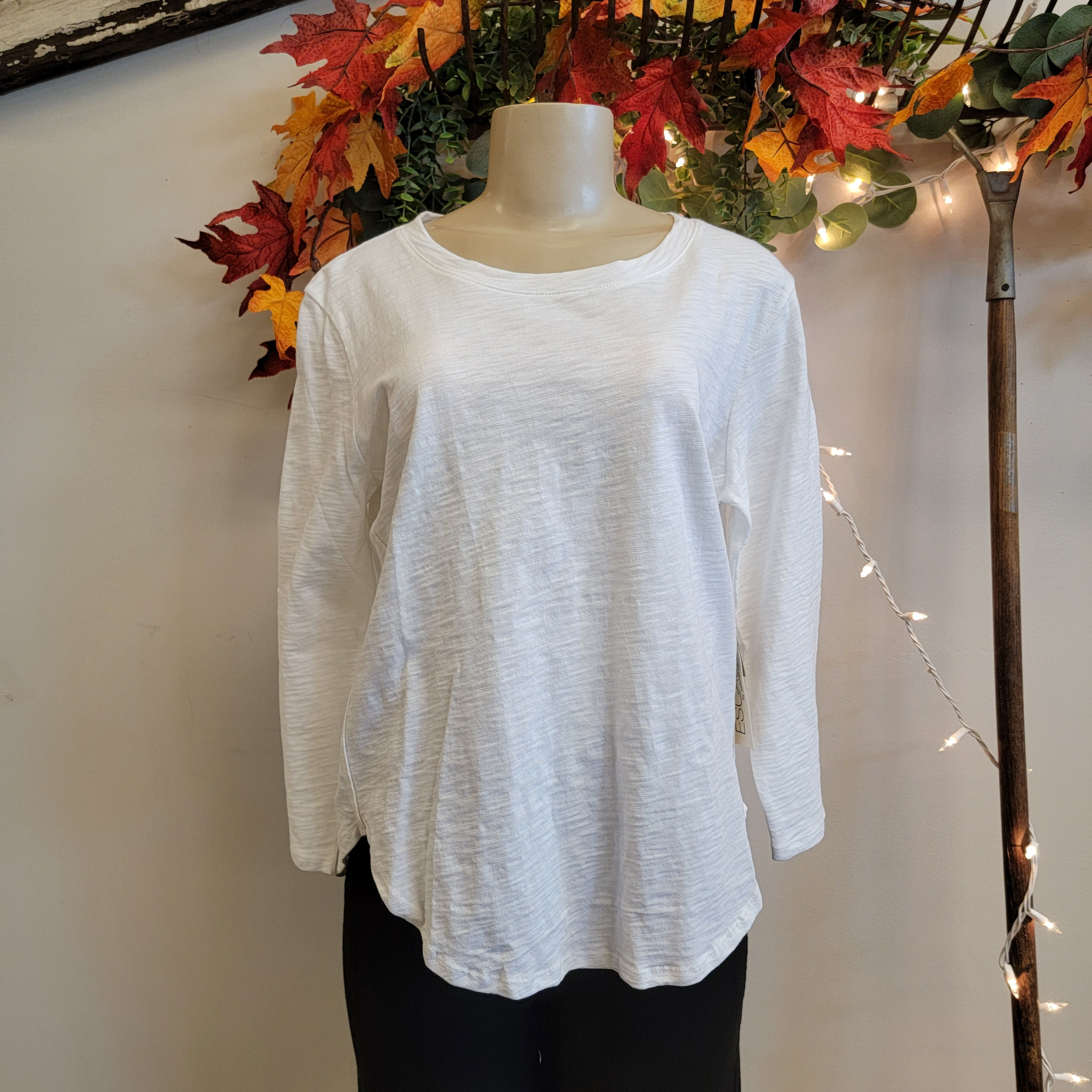 Escape Plain Cotton White Tee