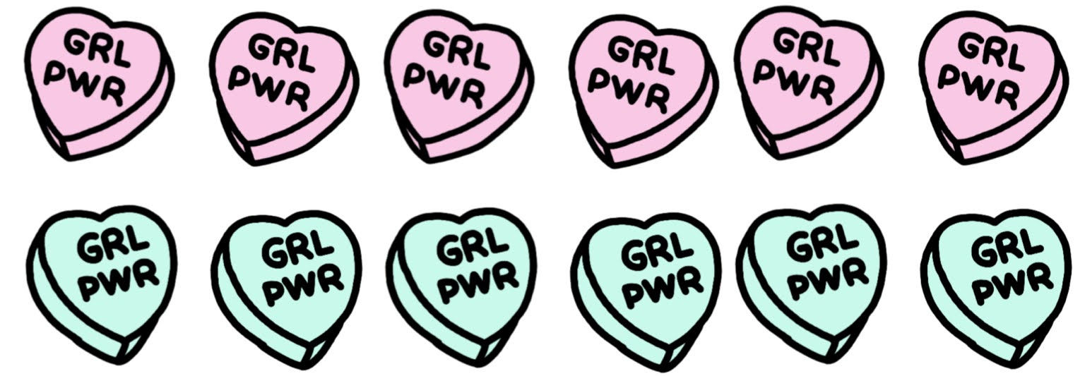 "GRL PWR" Candy Heart Individual Pack