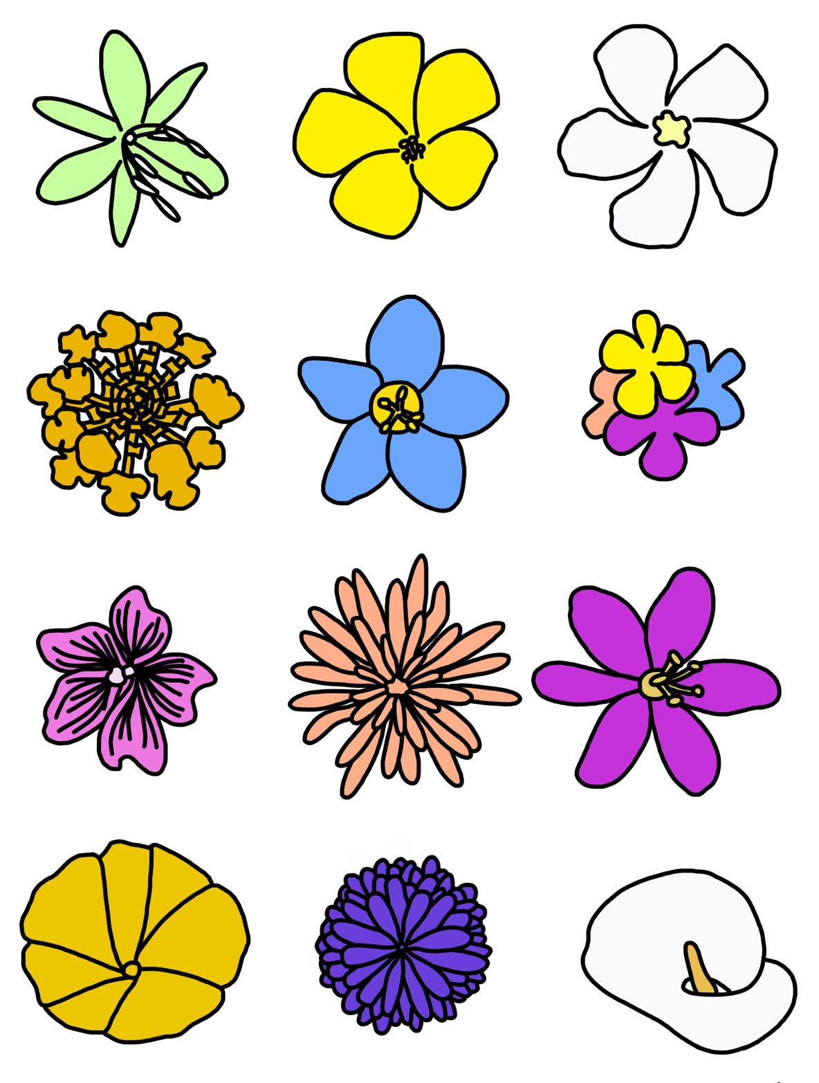 Garden Flowers Sticker Pack