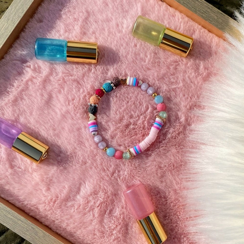 Diffuser-Armband HAPPY PEARLS mit Lava Perlen