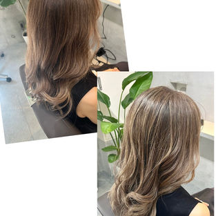 白髪隠しから白髪ぼかしに移行をお考えの方　参考画像