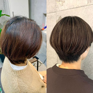 プリン卒業から１年で地毛ハイライトへ