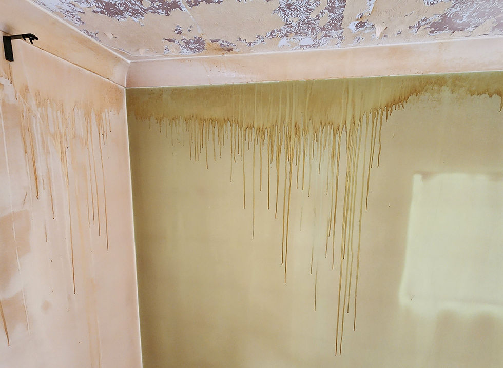 Walls with severe nicotine stains