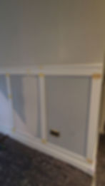 Wood panelling sanding and priming