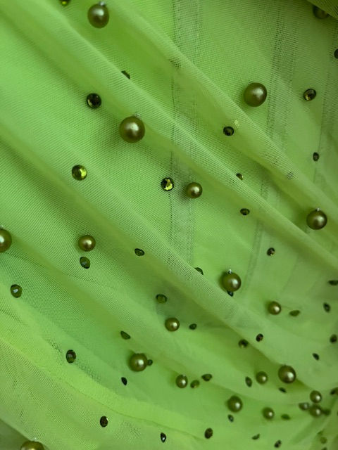 Thumbnail: Rhinestone Ruched Side Draped Mini