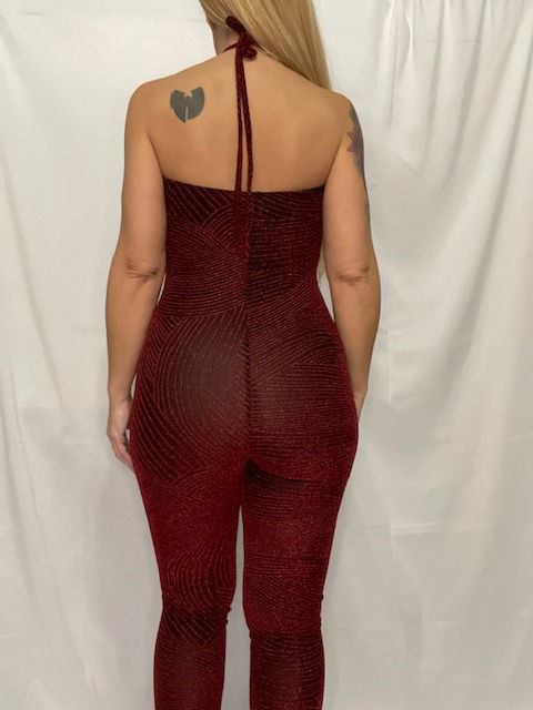 Thumbnail: Cut Out Halter Catsuit