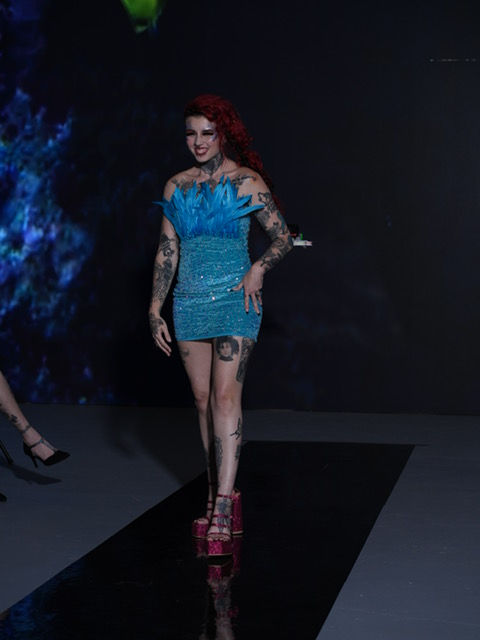 Thumbnail: Aqua Sequins & Feathers Mini