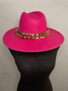 Large Fuchsia Fedora