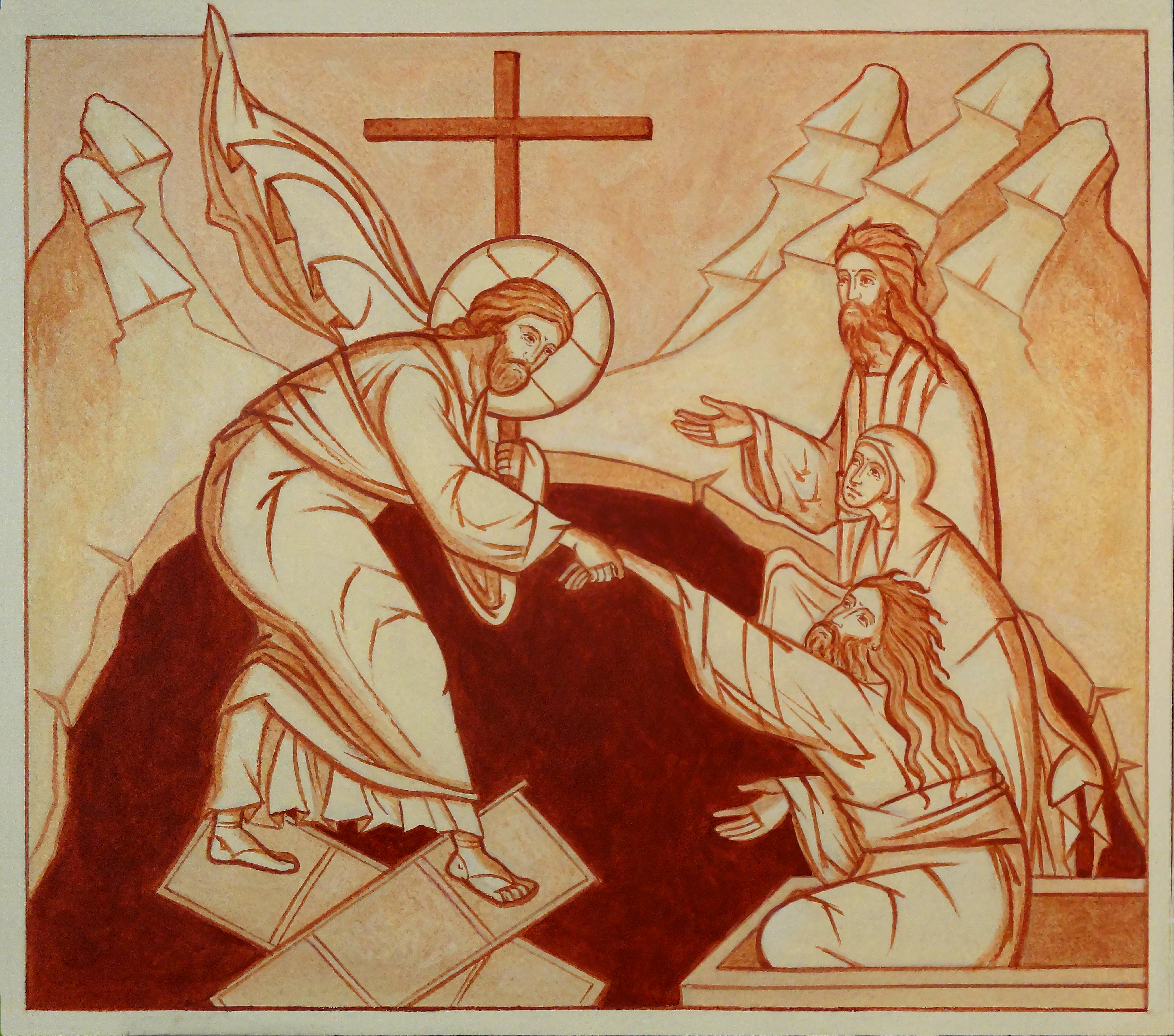 La Résurrection à l'ocre rouge