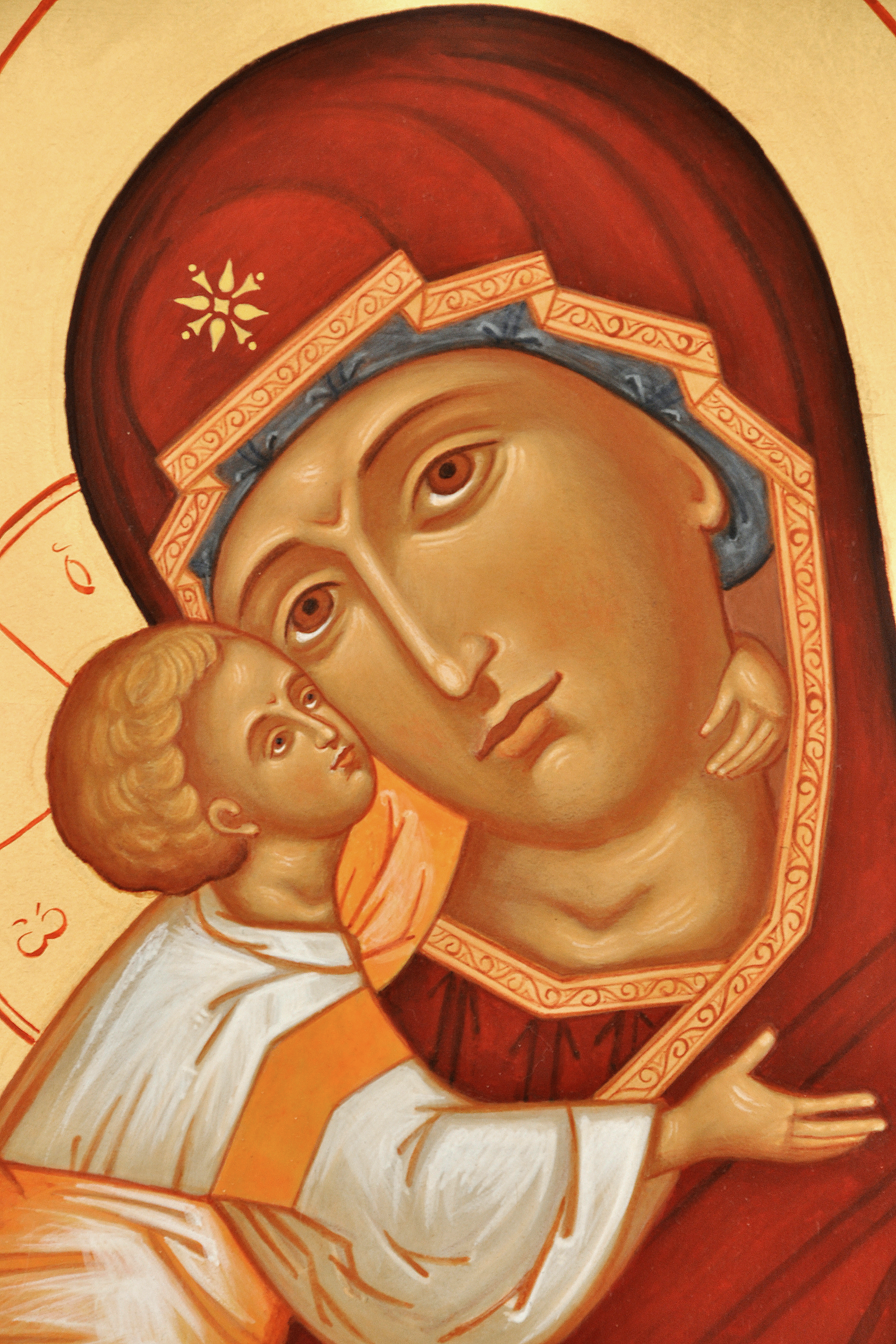 Mère de Dieu de Vladimir détail