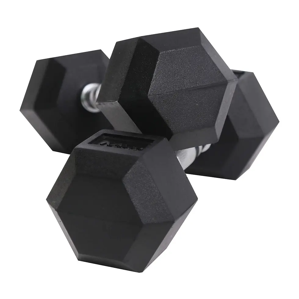 Thumbnail: Axox Fitness Rubber Coated Hex Dumbbell Bundle -Pair | 2.5Kg - 25 Kg