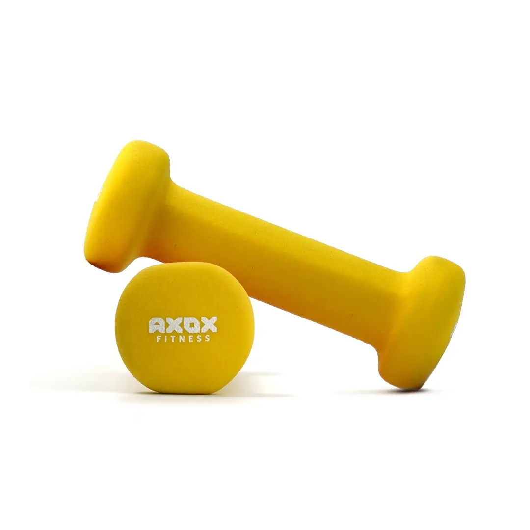 Axox Fitness Neoprene Dumbbell - Pair | Color-Coded Weights for Strength & Rehab