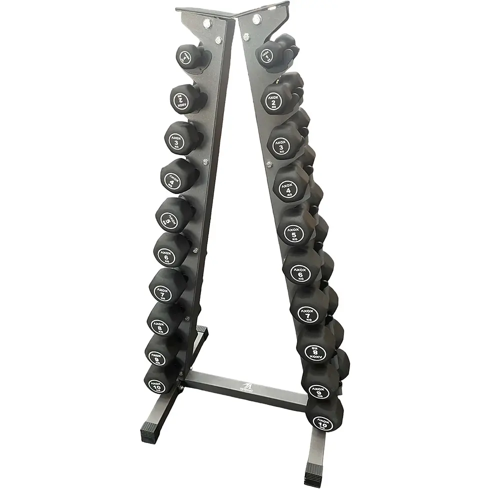 Thumbnail: Axox Fitness Neoprene Dumbbell with Rack