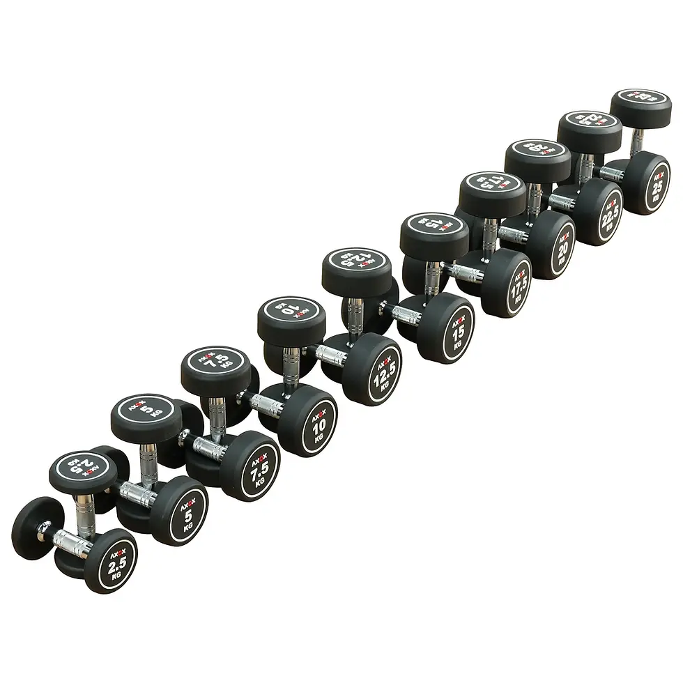 Thumbnail: Axox Fitness Round Dumbbell Set - Pair | 2.5Kg-25Kg