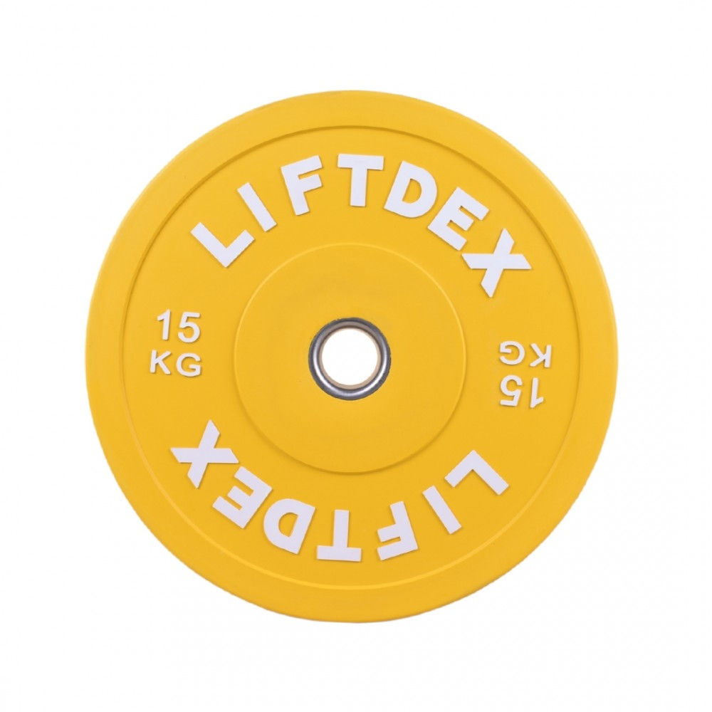 Liftdex Colored 3D Rubber Bumper Plate | 5 Kg - 25Kg | 15 Kg