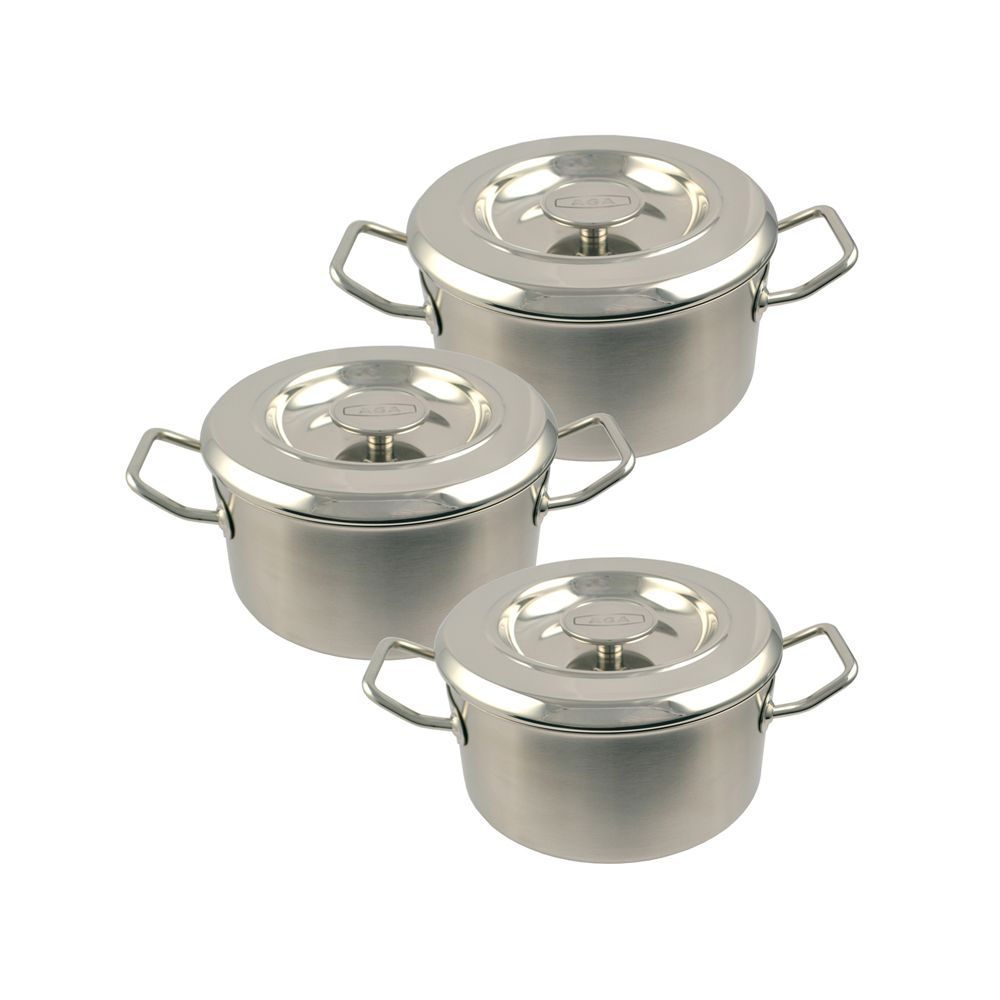 AGA RVS pannenset - 3-delig (W3412)