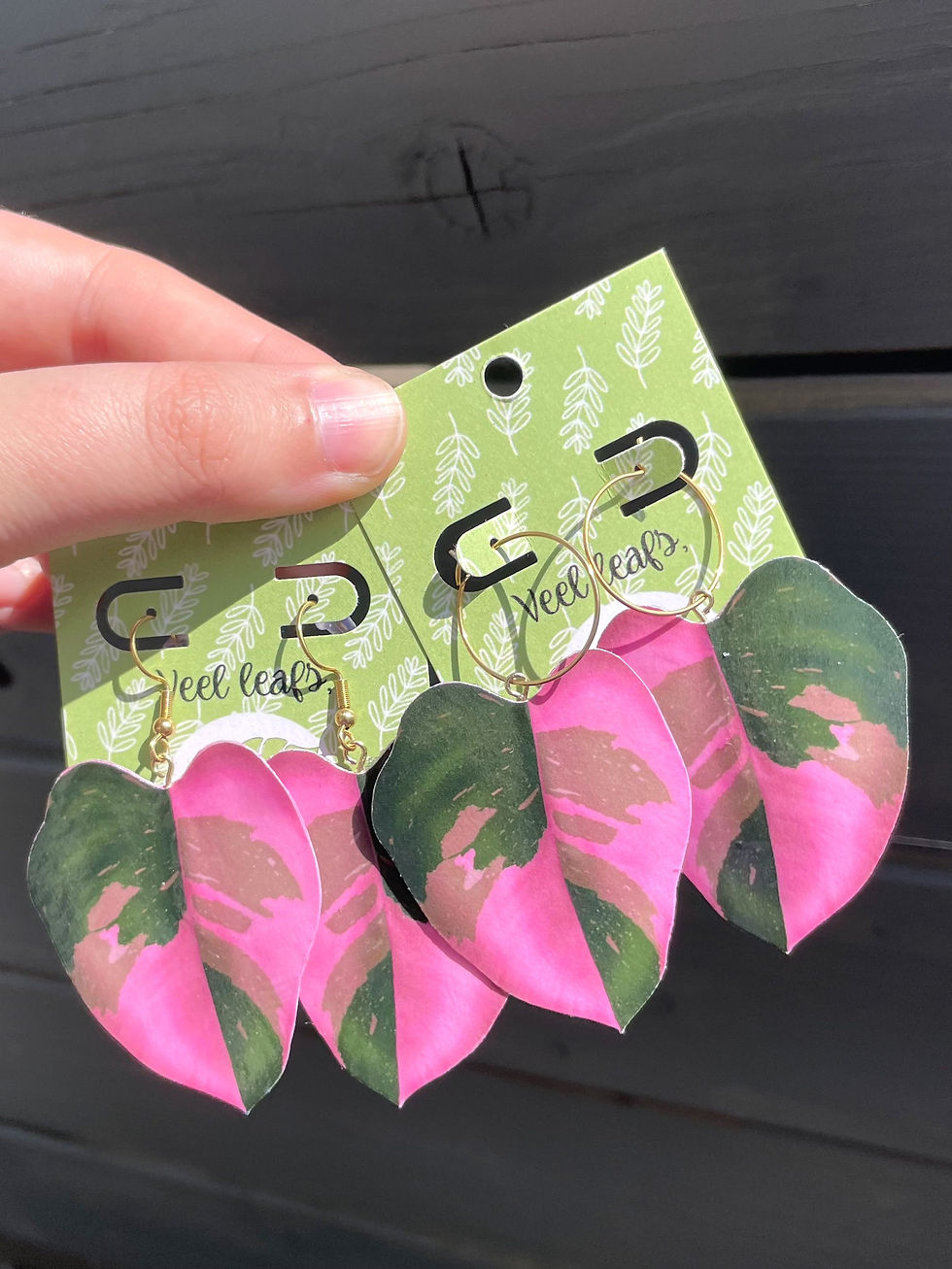 Thumbnail: Oorbellen Philodendron Pink Princess