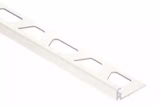 Schluter - JOLLY Wall Tile Edge Trim Aluminum Bright White 1/2" (12.5 mm) x 8' 