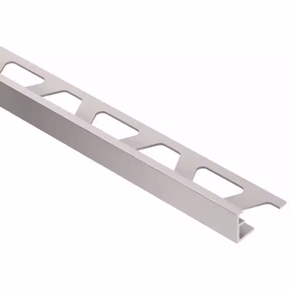 Schluter - SCHIENE Anodized Aluminum Satin Nickel 1/2" (12.5 mm) x 8' 2-1/2"