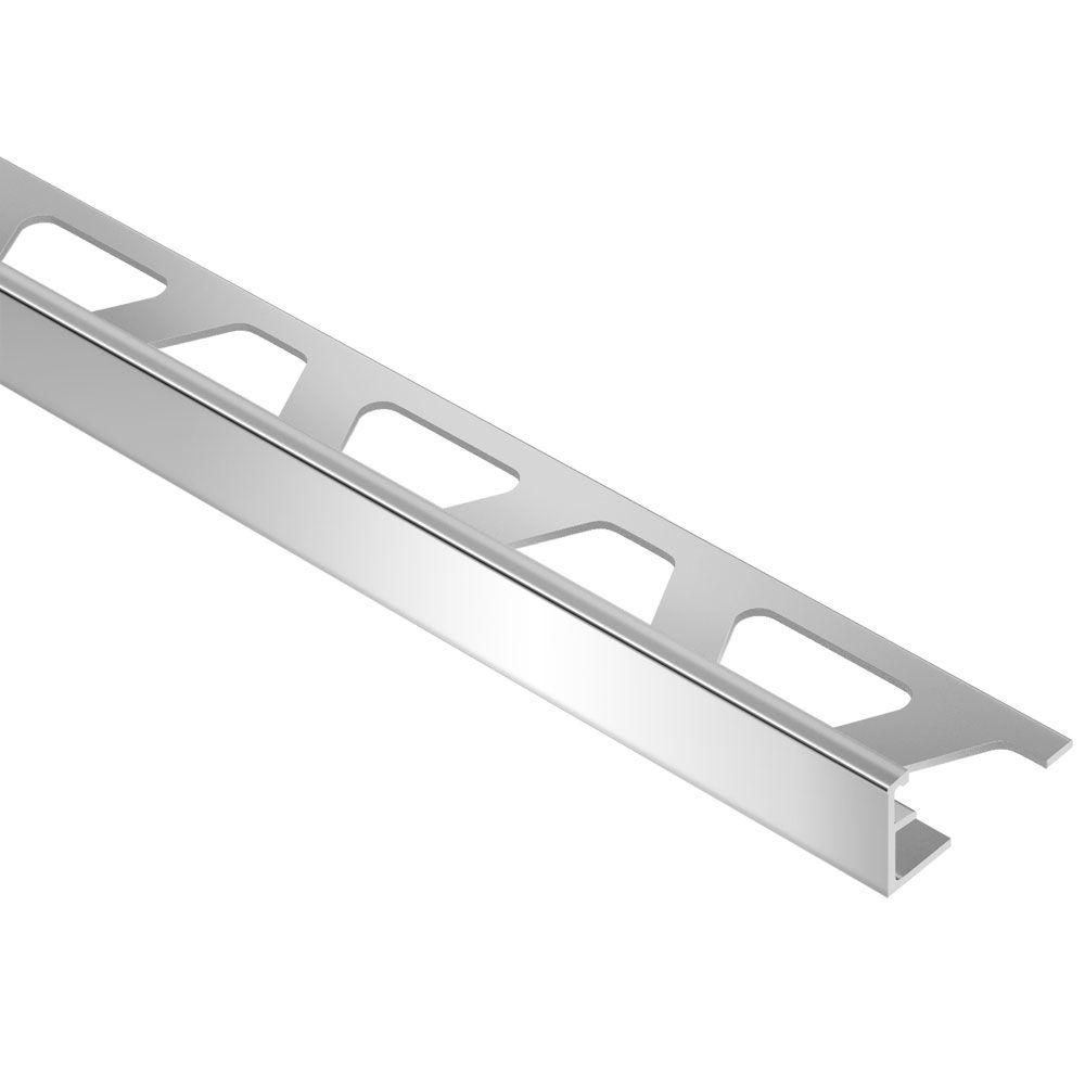 Schluter - SCHIENE Trim Anodized Aluminum Polished Chrome  1/2" (12.5 mm) x 8' 