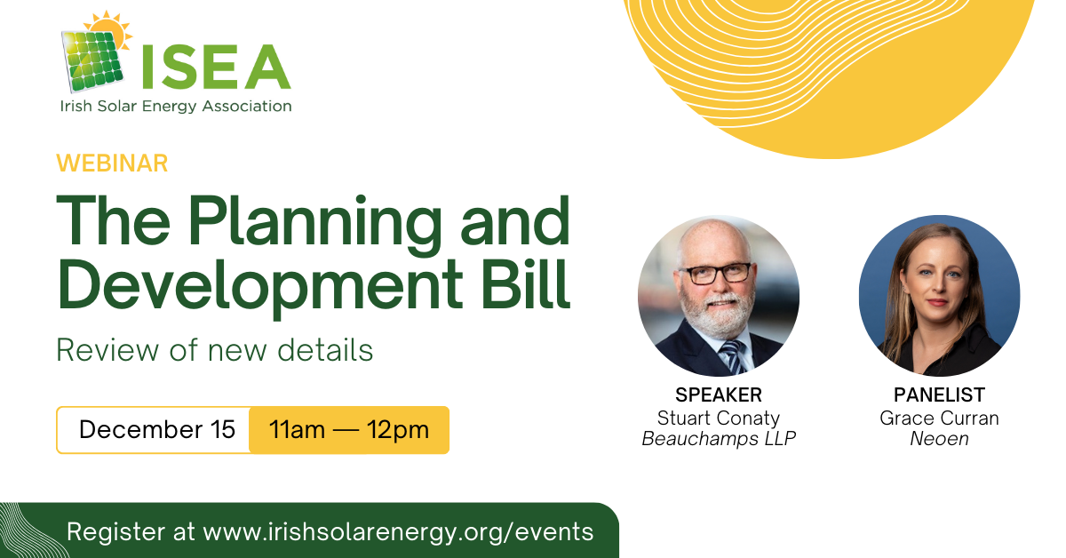 The Planning and Development Bill Review of new details Irish Solar