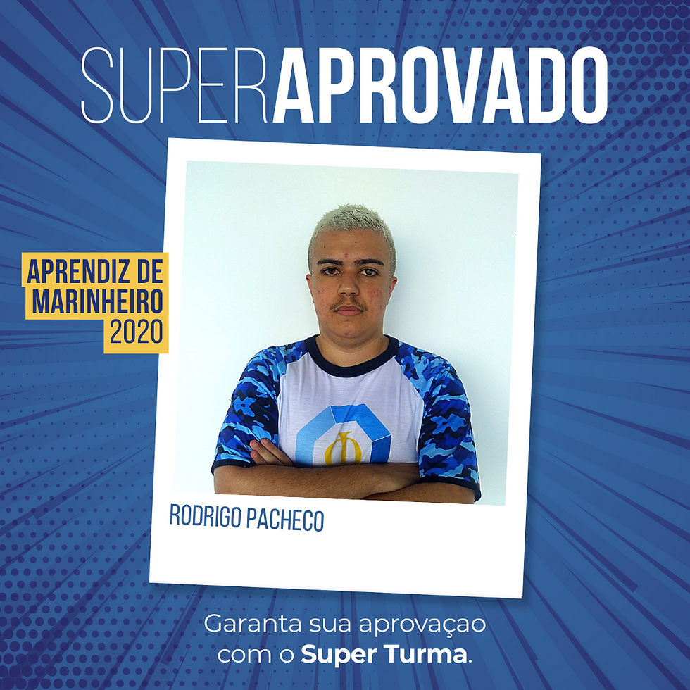 Rodrigo Pacheco Aprovado Super Turma Curso Preparatório