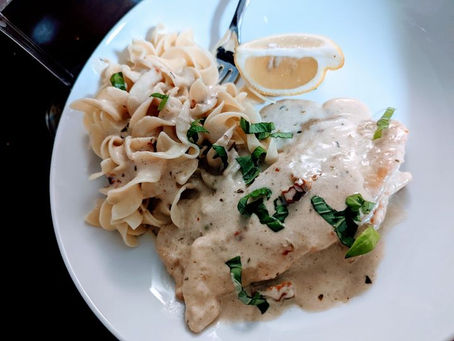 Tuscan Chicken with Parmesan Cream Sauce