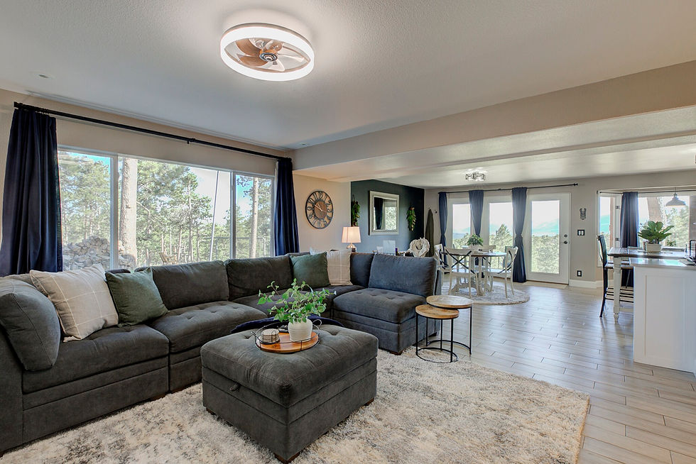 Family room with sectional — Colorado Springs real estate photography