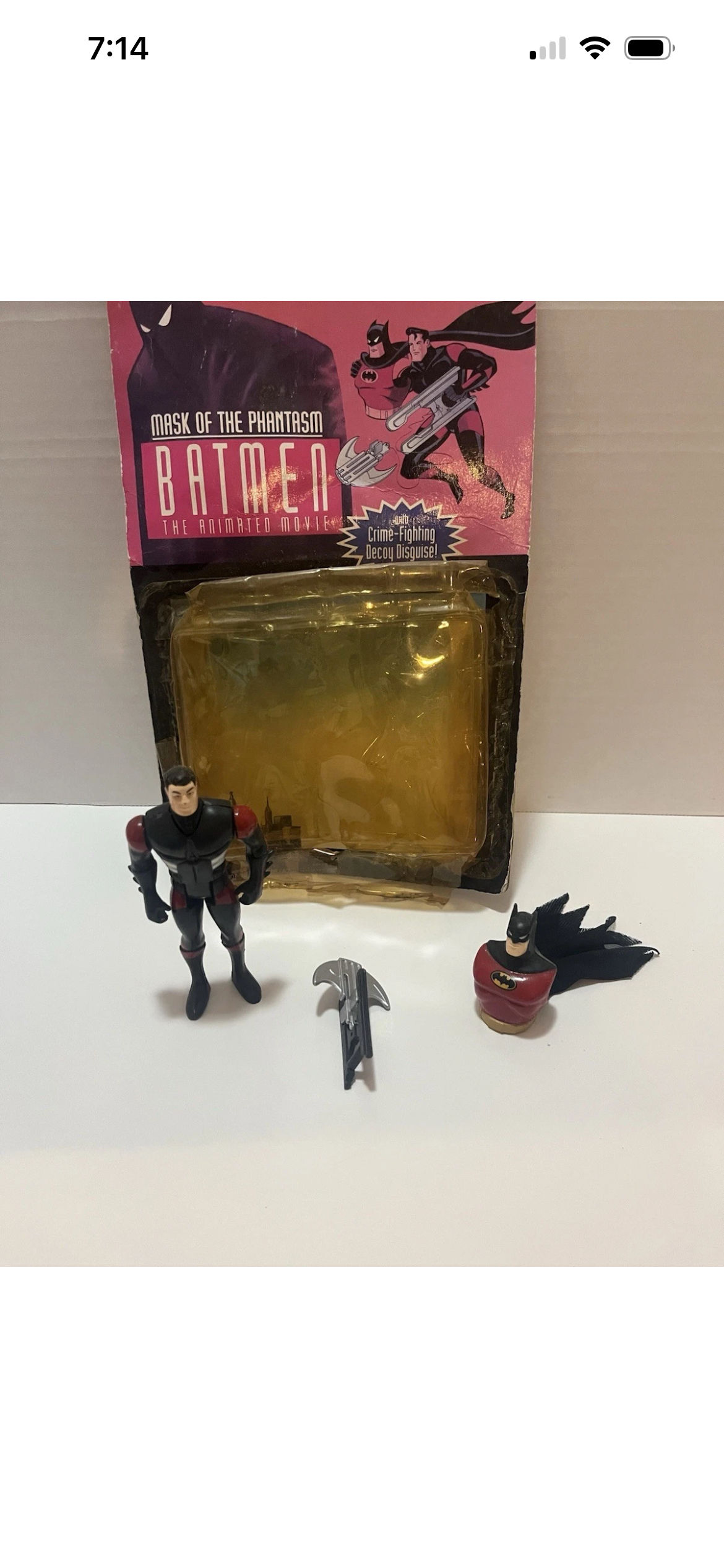 1995 Kenner Decoy Batman Action Figure Mask of the Phantasm Euro Card MISPRINT”.